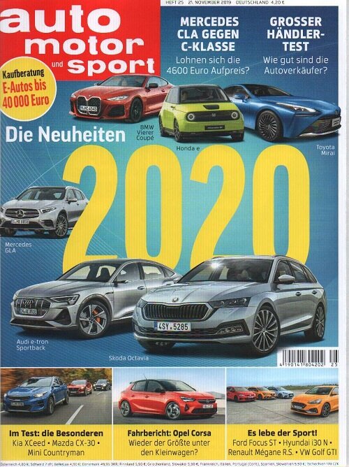 Auto Motor + Sport (격주간 독일판): 2019년 11월 21일