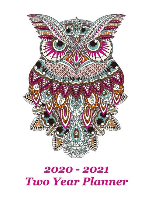 2020 - 2021 Two Year Planner: Owl Cover - Includes Major U.S. Holidays and Sporting Events (Paperback)