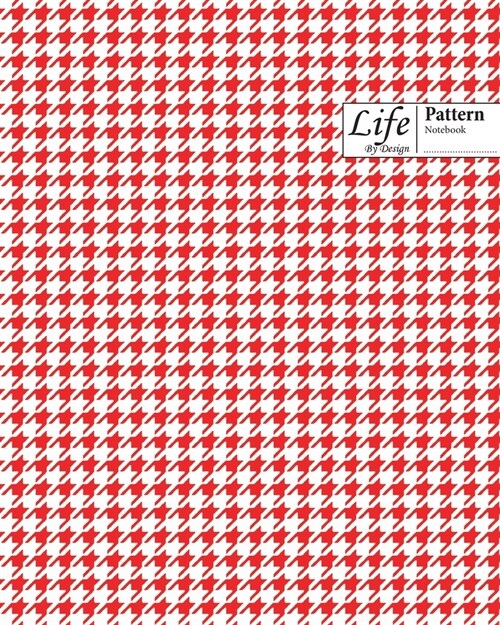 Checkered II Pattern Composition Notebook Wide Large 100 Sheet Red Cover (Paperback)