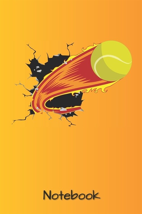 Notebook: Tennis Tennisball - A5 - Liniert (Linien) 120 Seiten - Notizbuch - Tagebuch - Tagesplaner - Wochenplaner - Planer - Ge (Paperback)