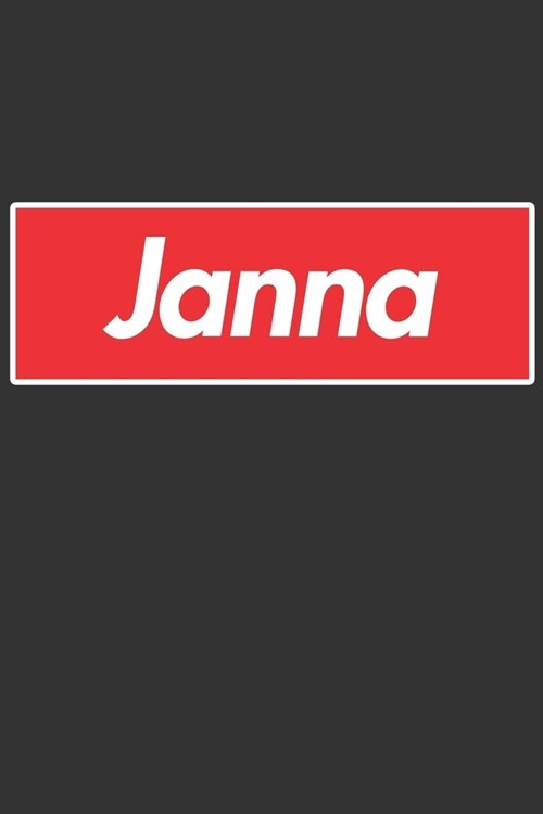 Janna: Janna Planner Calendar Notebook Journal, Personal Named Firstname Or Surname For Someone Called Janna For Christmas Or (Paperback)