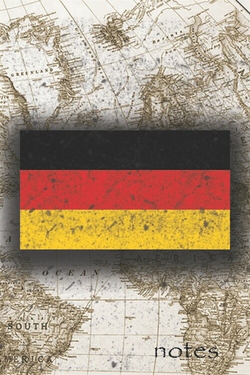Notes: Beautiful Flag of Germany Lined Journal Or Notebook, Great Gift For People Who Love To Travel, Perfect For Work Or Sch (Paperback)