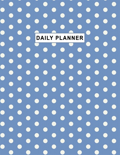 Low Vision Undated 90 Day Daily Planner Large Print: Calendar With 1/2 Wide Rule Bold Lines on White Paper for Visually Impaired Polka Dot Cover (Paperback)