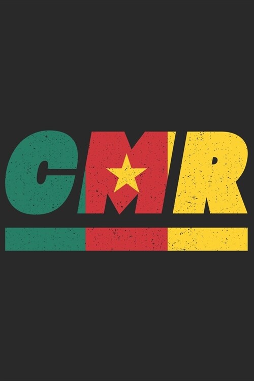 Cmr: Cameroon notebook with lined 120 pages in white. College ruled memo book with the cameroonian flag (Paperback)