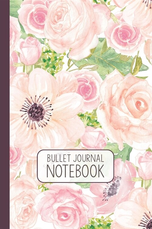 Bullet Journal: Summer Roses Dotted Grid Notebook with 110 Numbered Pages (6x9 inches) (Paperback)