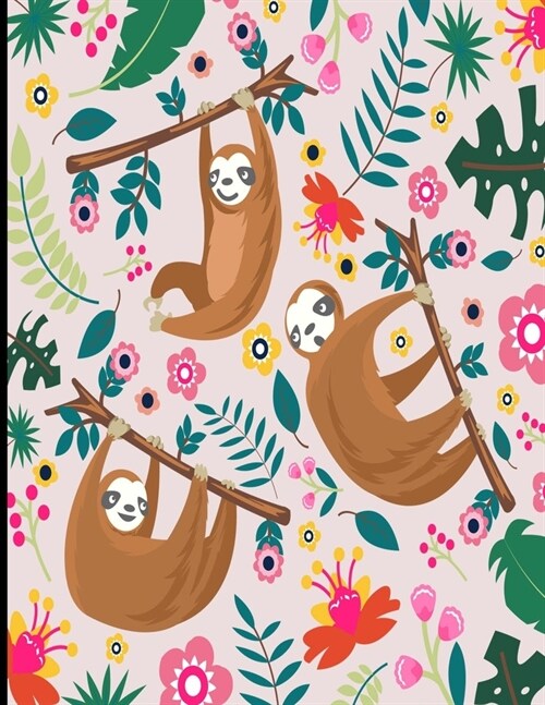 Abi: Sloth Notebook, 366 Pages College Ruled Sloth Notebook, Cute Sloth Cover Note Pad (Paperback)