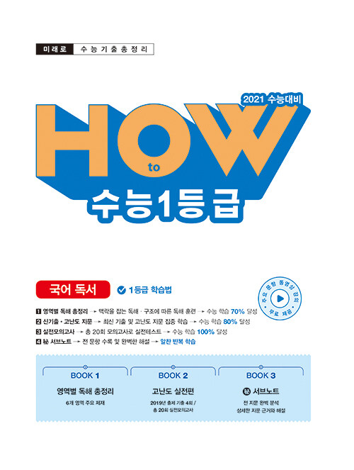 미래로 수능 기출 총정리 How to 수능 1등급 국어 독서 (2020년)