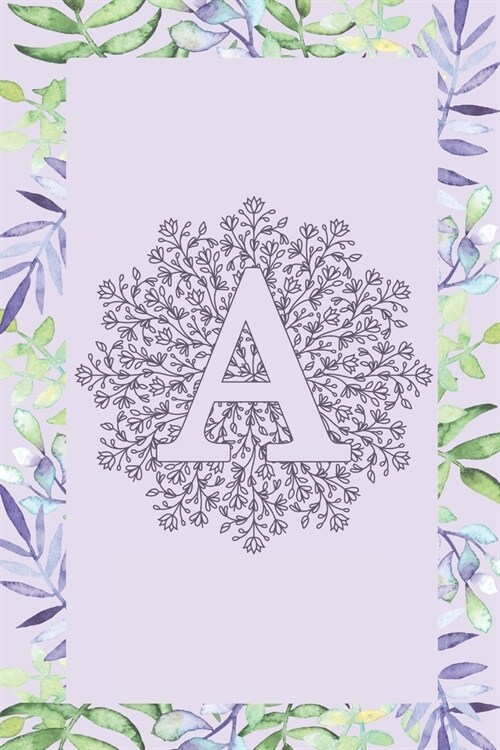 A: Journal, Notebook, Planner, Diary to Organize Your Life - Initial Monogram Letter A - Wide Ruled Line Paper - 6x9 in - (Paperback)