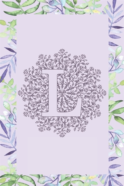 L: Journal, Notebook, Planner, Diary to Organize Your Life - Initial Monogram Letter L - Wide Ruled Line Paper - 6x9 in- (Paperback)
