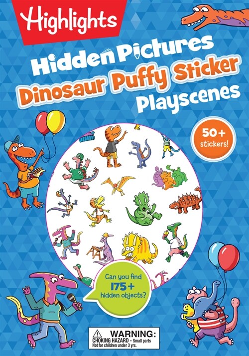 Dinosaur Hidden Pictures Puffy Sticker Playscenes (Paperback)