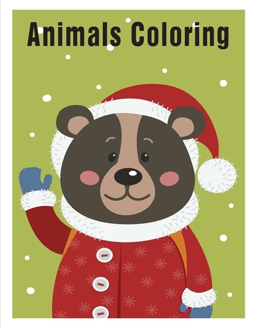 Animals Coloring: coloring pages, Christmas Book for kids and children (Paperback)