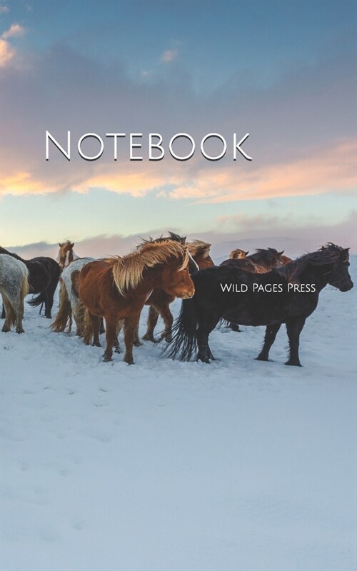 Notebook: Iceland Horses in Winter (Paperback)