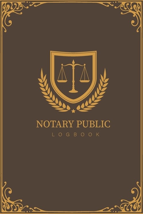 Notary Public Logbook: Retro Ornamental Cover - A Simple Public Notary Records Log Book - Official Notary Journal Receipt Book (Paperback)
