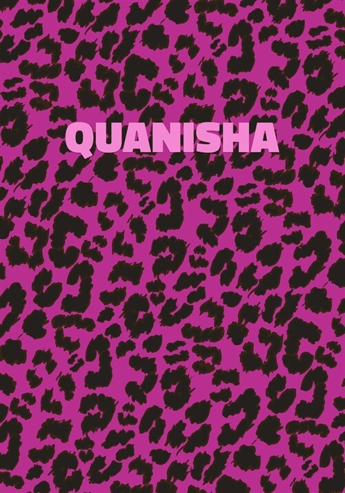 Quanisha: Personalized Pink Leopard Print Notebook (Animal Skin Pattern). College Ruled (Lined) Journal for Notes, Diary, Journa (Paperback)