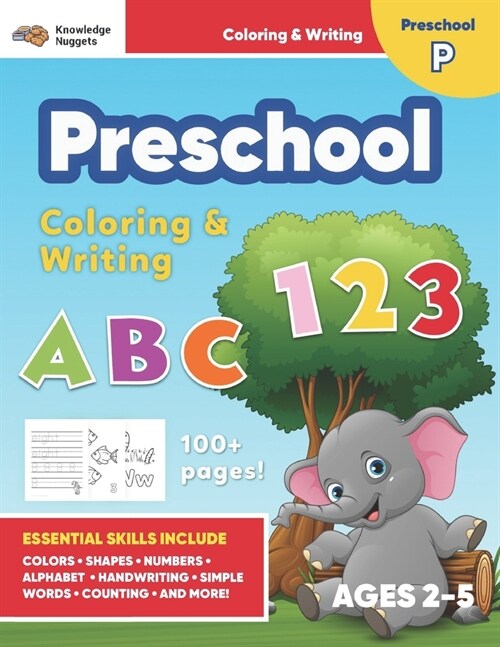 알라딘 Jumbo ABC's & 123 Preschool Coloring Workbook Ages 2 and up