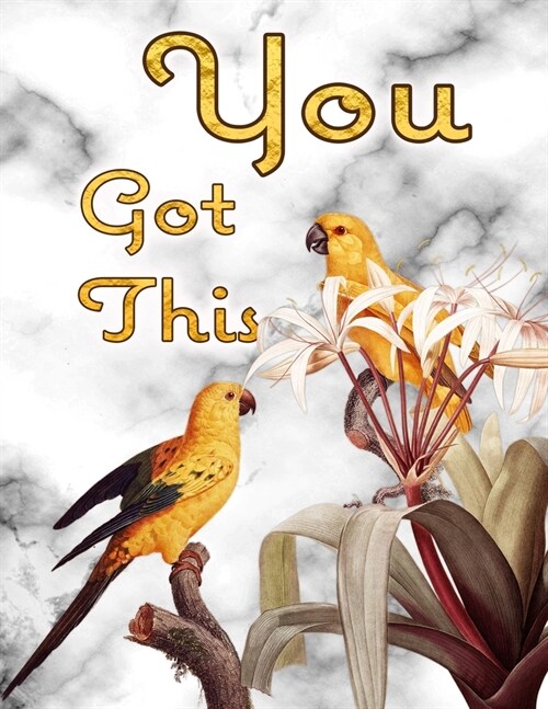 You Got This: Journal Notebook You Got This - Inspirational Quote Lined Diary with Bird Themed Soft Cover - 8.5 x 11, 108 pages - (Paperback)