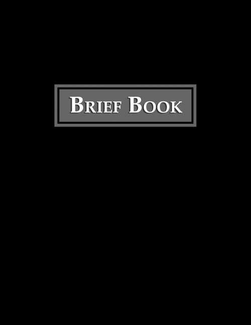Brief Book: Case Review Brief Template - 100 Cases (Paperback)