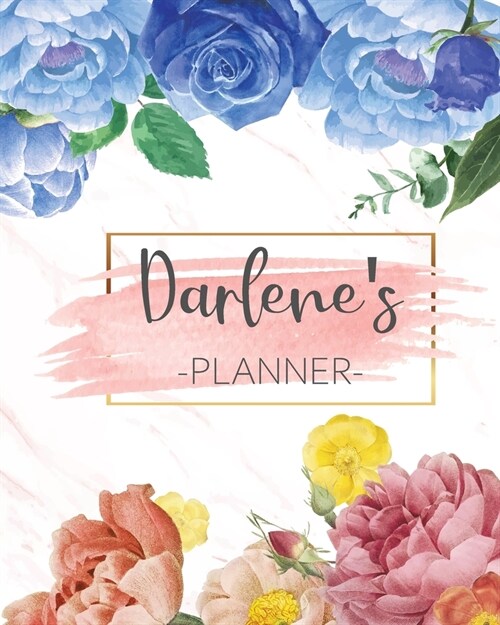Darlenes Planner: Monthly Planner 3 Years January - December 2020-2022 - Monthly View - Calendar Views Floral Cover - Sunday start (Paperback)