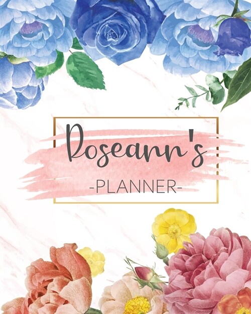 Roseanns Planner: Monthly Planner 3 Years January - December 2020-2022 - Monthly View - Calendar Views Floral Cover - Sunday start (Paperback)