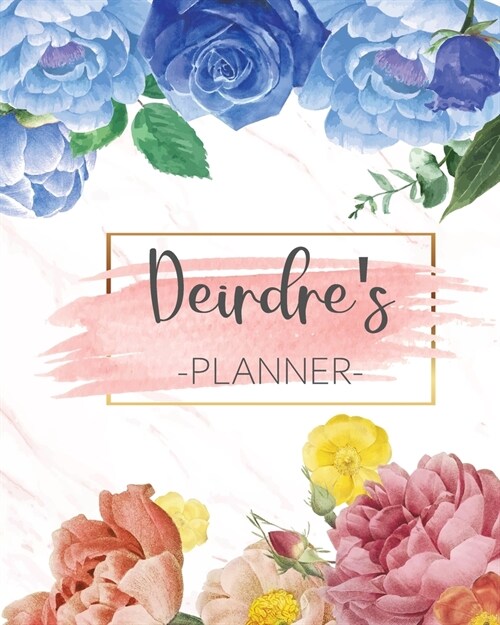 Deirdres Planner: Monthly Planner 3 Years January - December 2020-2022 - Monthly View - Calendar Views Floral Cover - Sunday start (Paperback)