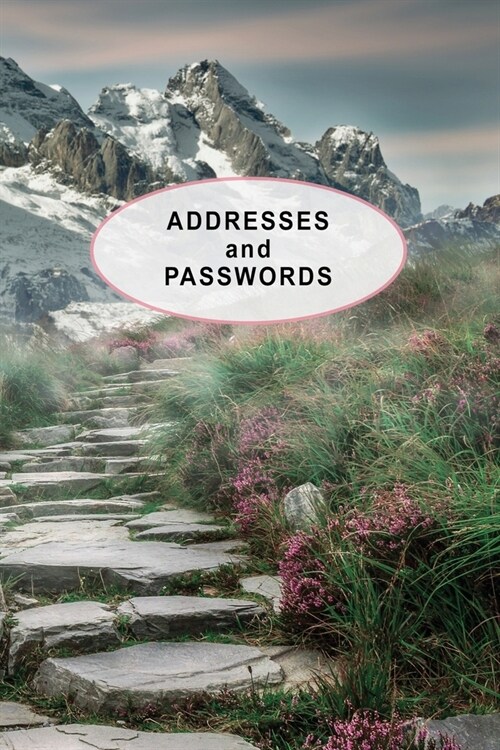 Low Vision Address Book and Password Keeper: 6 x 9 Organizer for Visually Impaired with Mountain Scene Cover (Paperback)