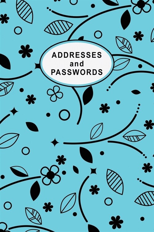 Low Vision Address Book and Password Record: 6 x 9 Large Print Organizer for Visually Impaired with Teal Cover (Paperback)