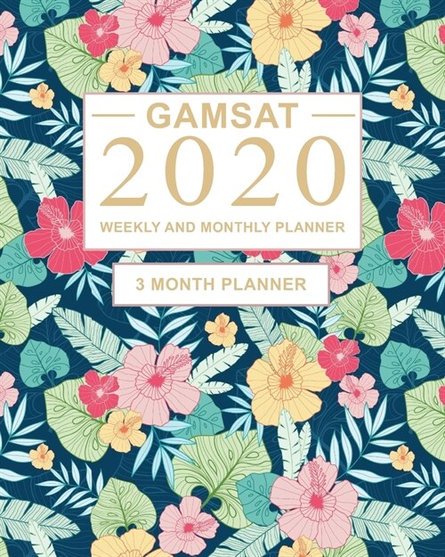 GAMSAT 2020 Weekly and Monthly Planner: 3 Month Study Planner for GAMSAT Preparation - Large (8 x 10 inches) (Paperback)