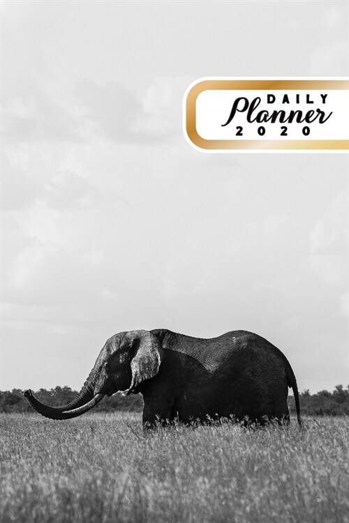 Daily Planner 2020: Elephant Lover 52 Weeks 365 Day Daily Planner for Year 2020 6x9 Everyday Organizer Monday to Sunday Africa Big Animal (Paperback)