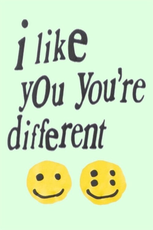 i like you youre different: Dot Grid Journal, 110 Pages, 6X9 inch, Inspiring and Motivating Quote on Light Green matte cover, dotted notebook, bul (Paperback)