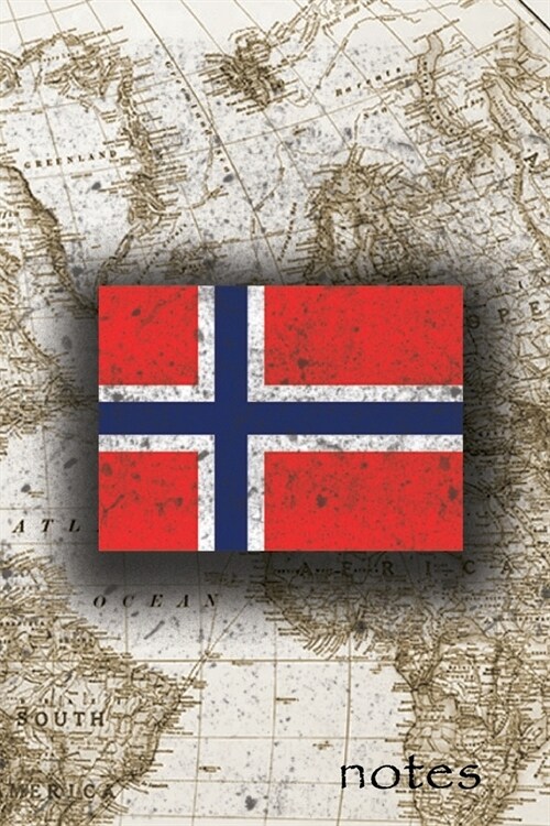 Notes: Beautiful Flag Of Norway Lined Journal Or Notebook, Great Gift For People Who Love To Travel, Perfect For Work Or Scho (Paperback)