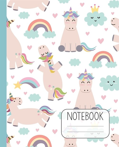 Unicorn Notebook: Pretty Lined Notebook for Girls, Perfect for Diary or Journal (Paperback)