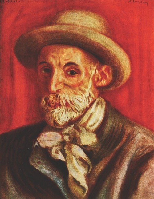 Pierre-Auguste Renoir Black Pages Sketchbook: Red Self-Portrait of the French Painter - Large Artistic Sketch Pad - Blank All Black Paper Impressionis (Paperback)