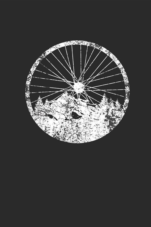 Bicycle Wheel With Mountain And Forest Silhouette: Cycle Sport Notebook, Graph Paper (6 x 9 - 120 pages) Sports Themed Notebook for Daily Journal, D (Paperback)