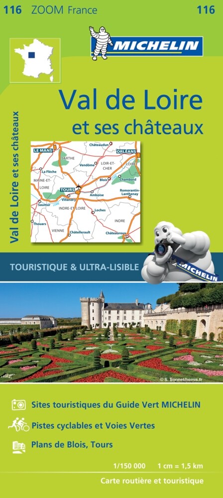Chateaux of the Loire - Zoom Map 116 : Map (Sheet Map, 7 ed)