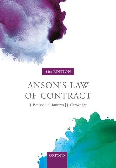 Ansons Law of Contract (Paperback, 31 Revised edition)