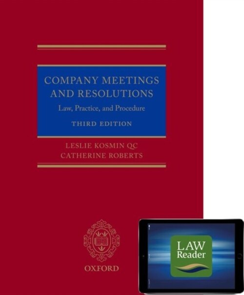 Company Meetings and Resolutions (Digital Pack) : Law, Practice, and Procedure (Multiple-component retail product, 3 Revised edition)
