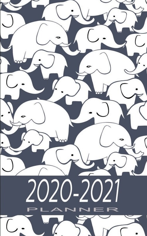 2020-2021 Planner: Pocket Size 2-Year Weekly Diary, Organizer & Notebook with Elephant Theme Cover (Paperback)