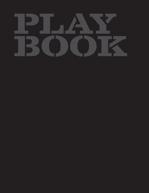 The Football Playbook: blank field diagrams for drawing plays, creating drills, and writing notes, 100 pages, 8.5 x 11 inches (Paperback)