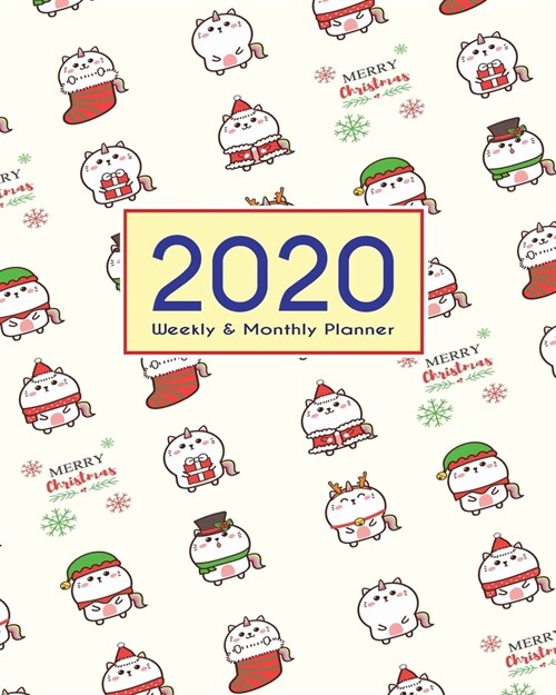 2020 Planner Weekly & Monthly 8x10 Inch: Cute Cover One Year Weekly and Monthly Planner + Calendar Views, journal, for Men, Women, Boys, Girls, Kids D (Paperback)