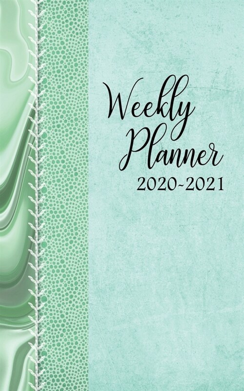 Weekly Planner 2020 2021: 2 Year Daily Schedule / January 2020 to December 2021 / 5 x 8 Agenda Calendar / Year At A Glance / Beautiful Green Mal (Paperback)