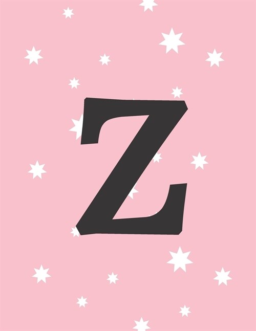 Letter Z Notebook: Alphabet Letter Notebook/ Journal/ Notepad/ Diary For Girls, Teens, Adults and Kids - 100 Black Lined Pages With Margi (Paperback)