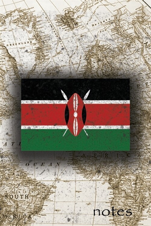 Notes: Beautiful Flag of Kenya Lined Journal Or Notebook, Great Gift For People Who Love To Travel, Perfect For Work Or Schoo (Paperback)