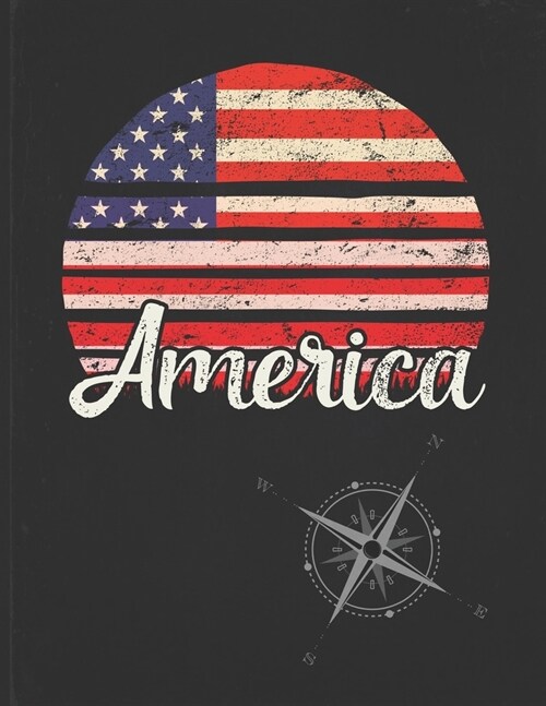 America: American Vintage Flag Personalized Retro Gift Idea for Coworker Friend or Boss 2020 Calendar Daily Weekly Monthly Plan (Paperback)