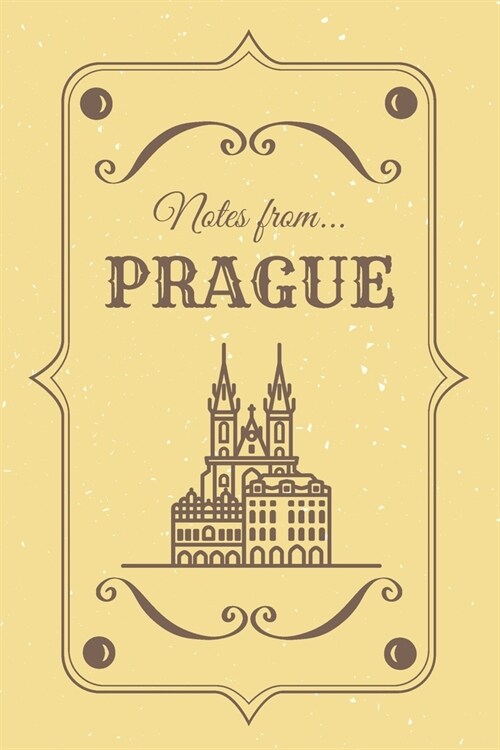 Notes from Prague: Blank Lined Vintage Themed Journal (Paperback)