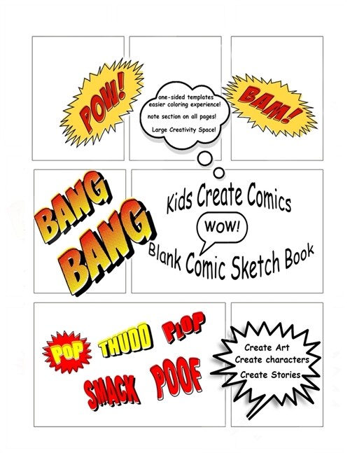 Kids Create Comics: Blank Comic Sketch Book (Paperback)