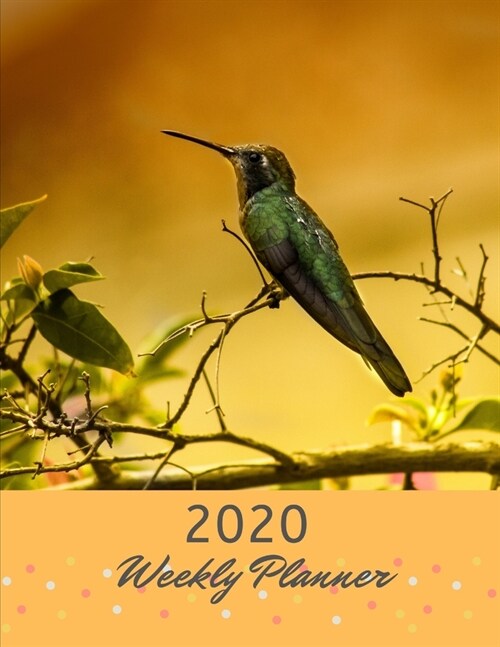 Weekly Planner 2020: Hummingbird Design Daily Weekly & Monthly Organizer Planner - Bonus = Notes Pages - Password Tracker - Personal Expens (Paperback)