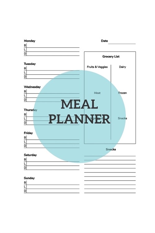 Meal Planner: Weekly Food List (Paperback)