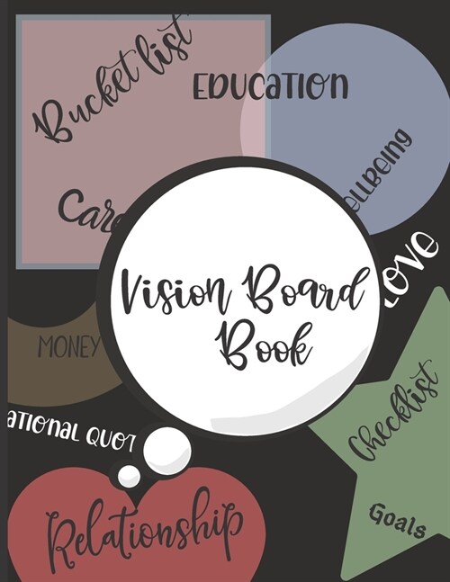 Vision Board Book: Positive Affirmations / Life Attraction, Wellbeing, Relationship, Money, Goals, Education, Life, Dream Journal Visuali (Paperback)
