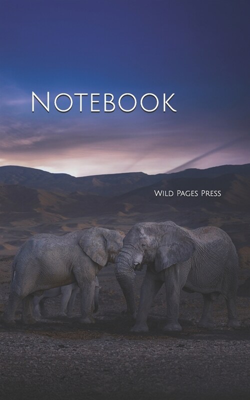 Notebook: Elephant Landscape Sky African Elephants (Paperback)