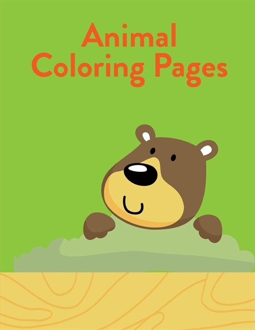 Animal Coloring Pages: Christmas Book, Easy and Funny Animal Images (Paperback)